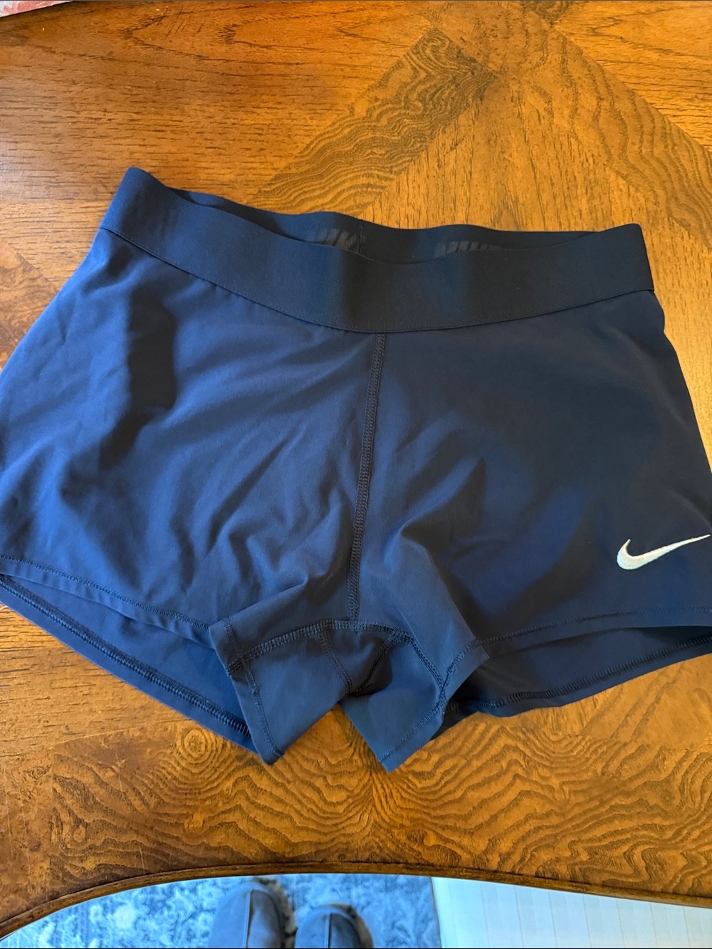 Nike Navy Bike Shorts with White Swoosh